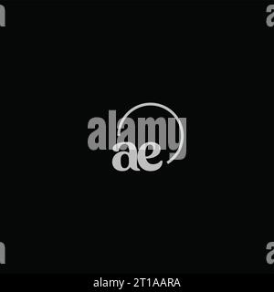 AE initials logo monogram design ideas Stock Vector