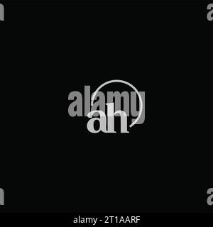 AH initials logo monogram design ideas Stock Vector