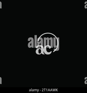 AC initials logo monogram design ideas Stock Vector