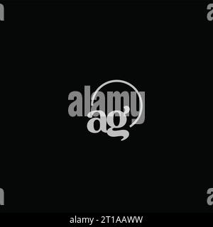 AG initials logo monogram design ideas Stock Vector