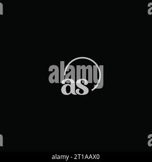 AS initials logo monogram design ideas Stock Vector