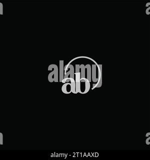 AB initials logo monogram design ideas Stock Vector