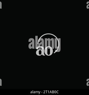 AO initials logo monogram design ideas Stock Vector