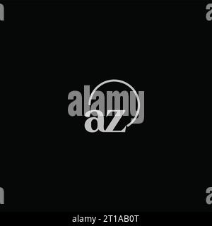 AZ initials logo monogram design ideas Stock Vector