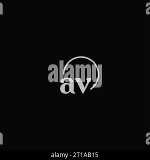 AV initials logo monogram design ideas Stock Vector