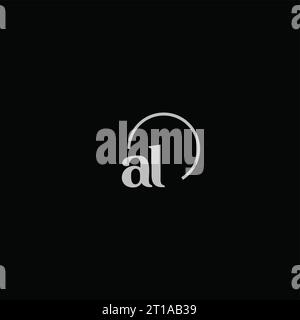 AL initials logo monogram design ideas Stock Vector