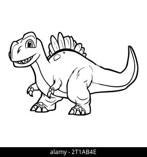 Dinosaur Coloring Pages for Kids and Toddlers Stock Vector