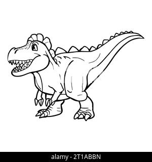 Dinosaur Coloring Pages for Kids and Toddlers Stock Vector