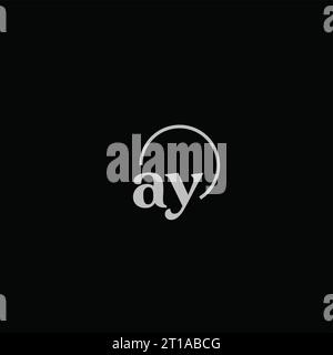 AY initials logo monogram design ideas Stock Vector