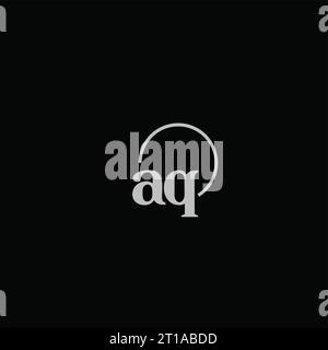 AQ initials logo monogram design ideas Stock Vector
