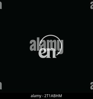 EN initials logo monogram design ideas Stock Vector