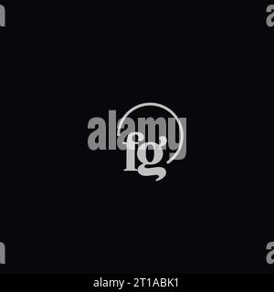FG initials logo monogram design ideas Stock Vector