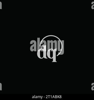 DQ initials logo monogram design ideas Stock Vector