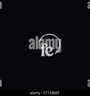 FE initials logo monogram design ideas Stock Vector