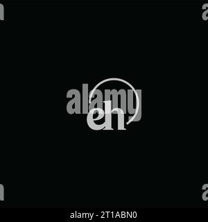 EH initials logo monogram design ideas Stock Vector