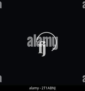 FJ initials logo monogram design ideas Stock Vector