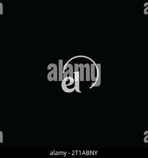 EL initials logo monogram design ideas Stock Vector