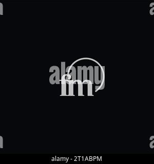 FM initials logo monogram design ideas Stock Vector
