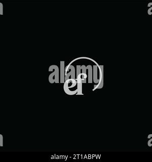 EF initials logo monogram design ideas Stock Vector