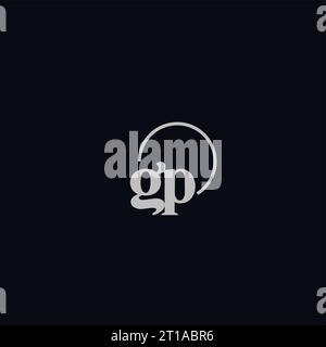 GP initials logo monogram design ideas Stock Vector