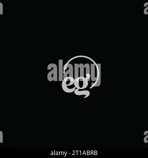EG initials logo monogram design ideas Stock Vector
