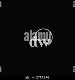 DW initials logo monogram design ideas Stock Vector