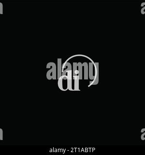 DI initials logo monogram design ideas Stock Vector