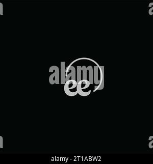 EE initials logo monogram design ideas Stock Vector