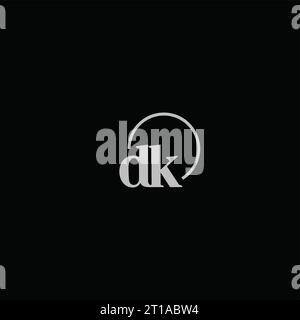 DK initials logo monogram design ideas Stock Vector