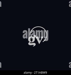 GV initials logo monogram design ideas Stock Vector