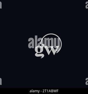 GW initials logo monogram design ideas Stock Vector