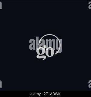GO initials logo monogram design ideas Stock Vector