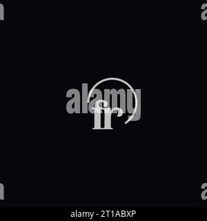 FR initials logo monogram design ideas Stock Vector