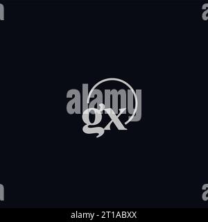 GX initials logo monogram design ideas Stock Vector