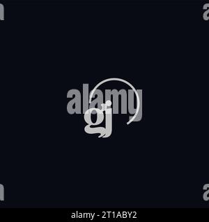 GJ initials logo monogram design ideas Stock Vector