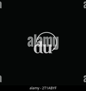 DU initials logo monogram design ideas Stock Vector