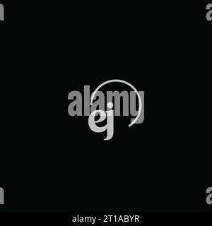 EJ initials logo monogram design ideas Stock Vector