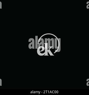 EK initials logo monogram design ideas Stock Vector