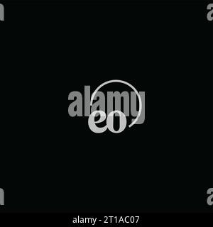 EO initials logo monogram design ideas Stock Vector