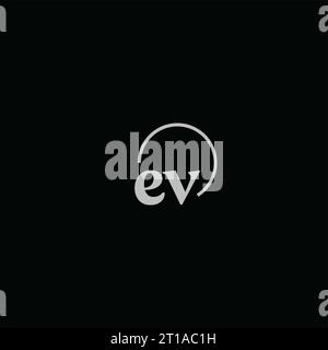 EV initials logo monogram design ideas Stock Vector