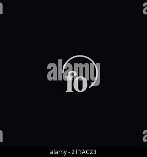 FO initials logo monogram design ideas Stock Vector