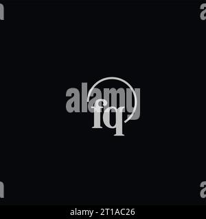 FQ initials logo monogram design ideas Stock Vector