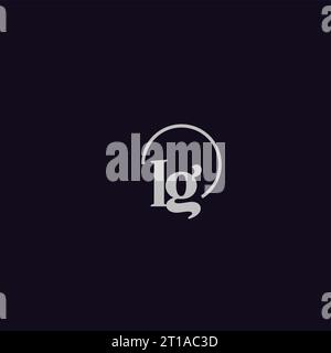 IG initials logo monogram design ideas Stock Vector