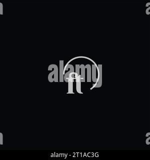 FT initials logo monogram design ideas Stock Vector