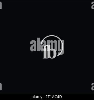 FB initials logo monogram design ideas Stock Vector