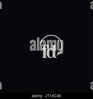 FD initials logo monogram design ideas Stock Vector
