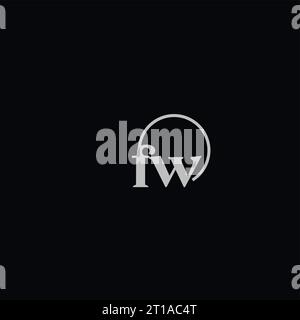 FW initials logo monogram design ideas Stock Vector
