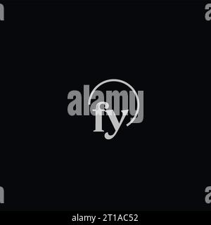 FY initials logo monogram design ideas Stock Vector