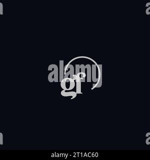 GF initials logo monogram design ideas Stock Vector