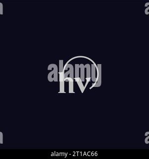 HV initials logo monogram design ideas Stock Vector